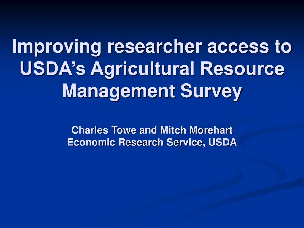 PPT What is the Agricultural Resource Management Survey? PowerPoint Presentation ID9097330