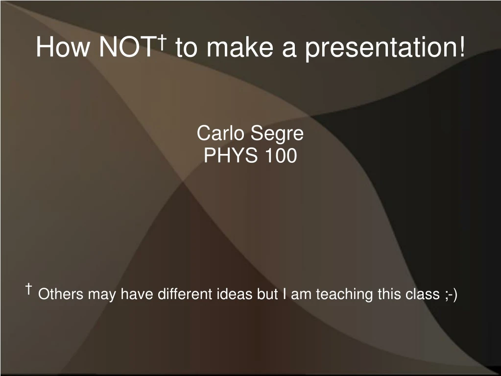 how not to make a powerpoint presentation