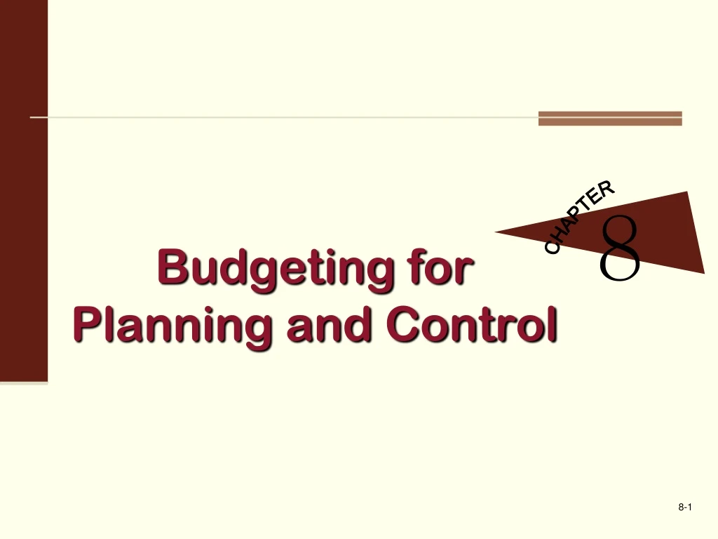 budget planning and control financial management