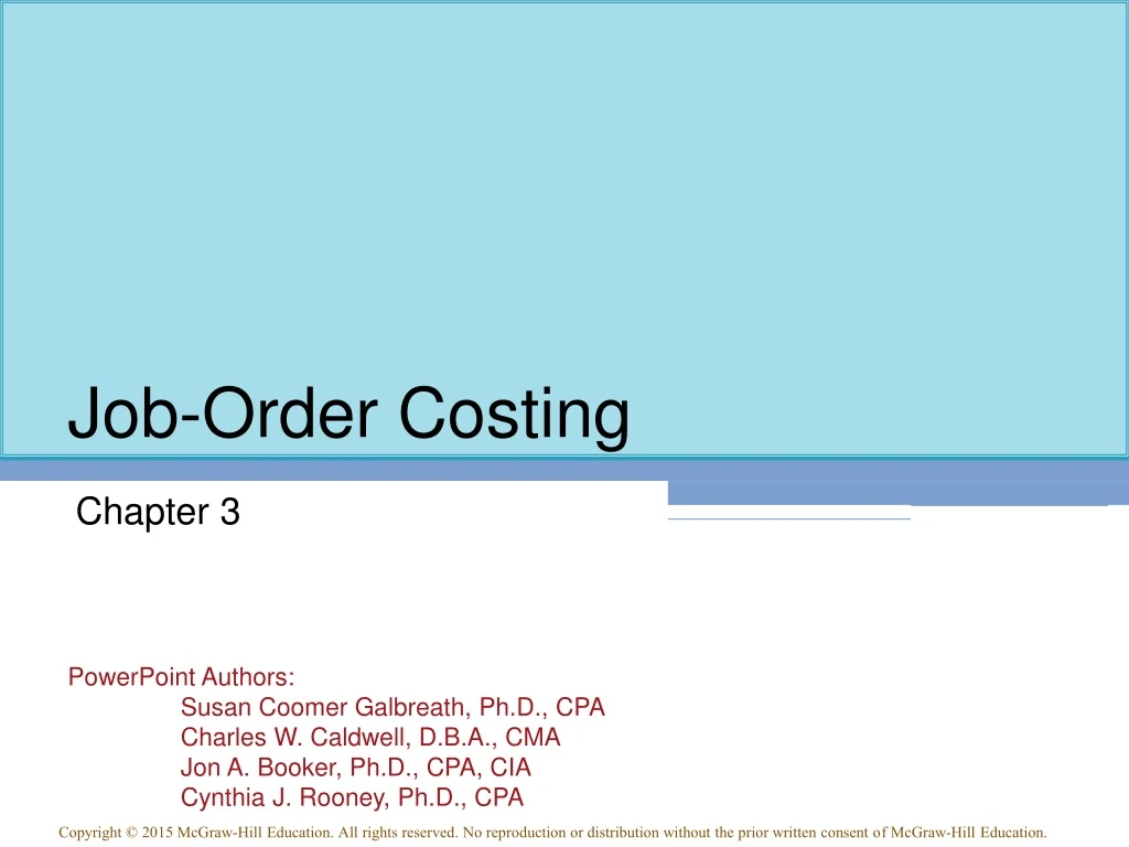 job order costing powerpoint presentation