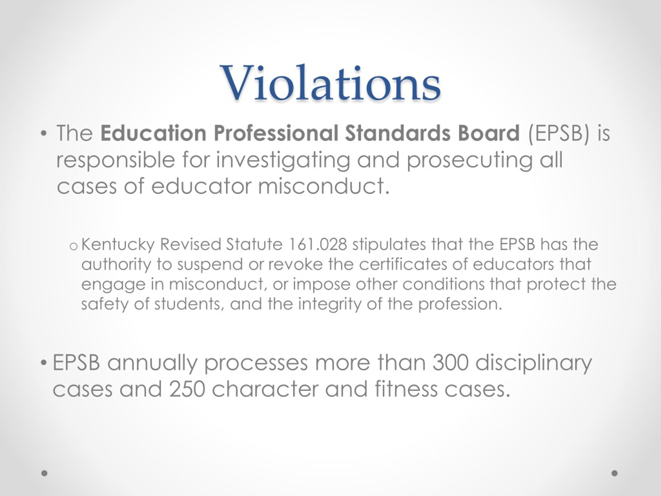 PPT - Kentucky Educational Professional Standards Board – Code Of ...