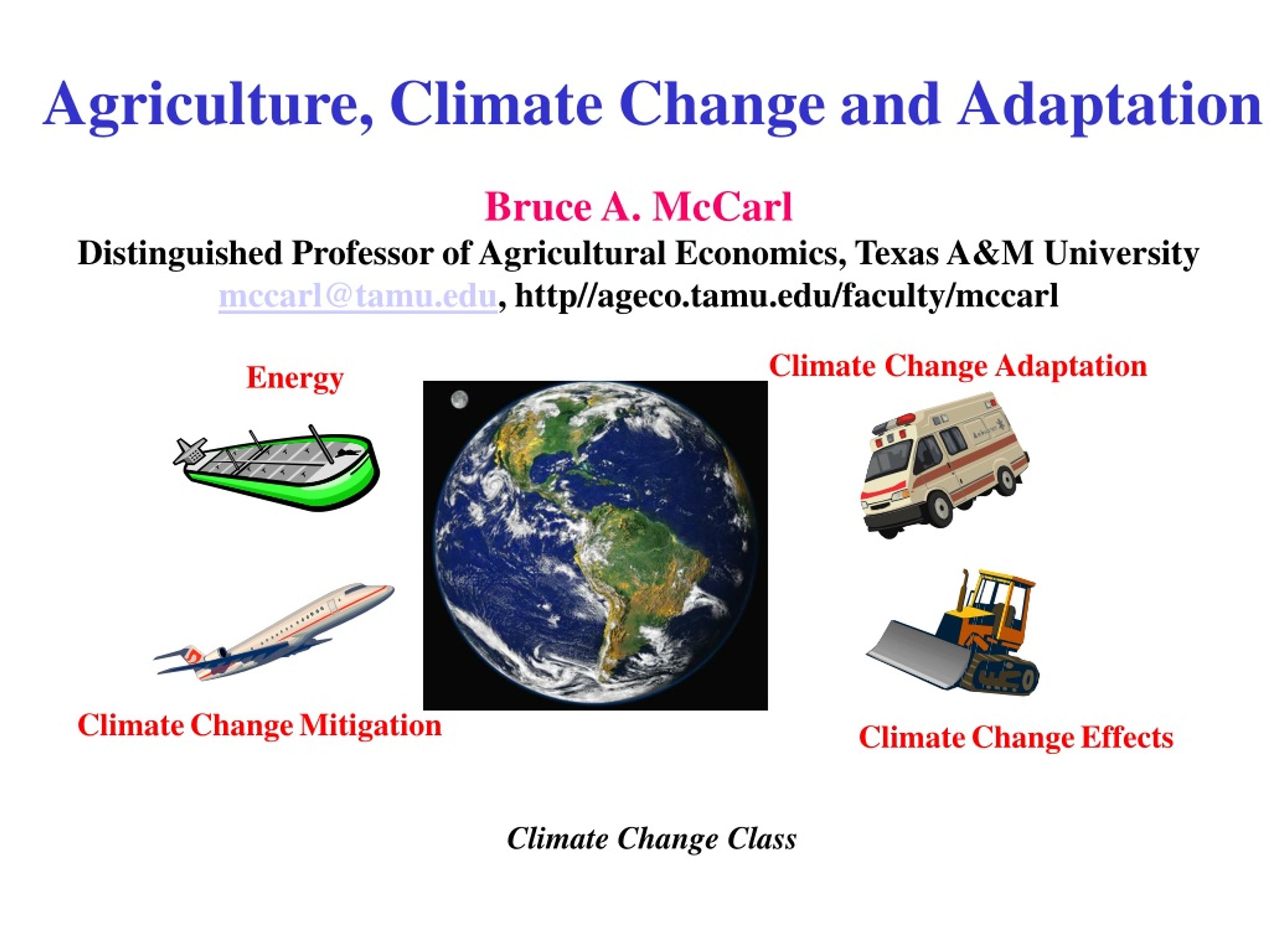 PPT - Agriculture, Climate Change And Adaptation PowerPoint ...