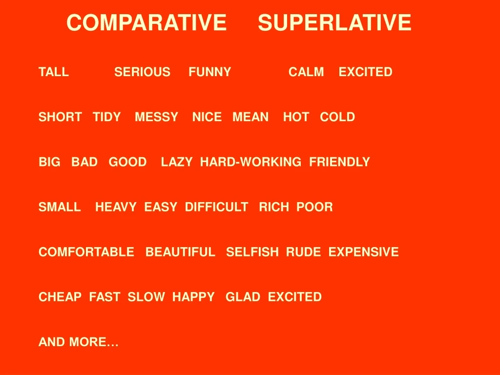 comparative superlative n.