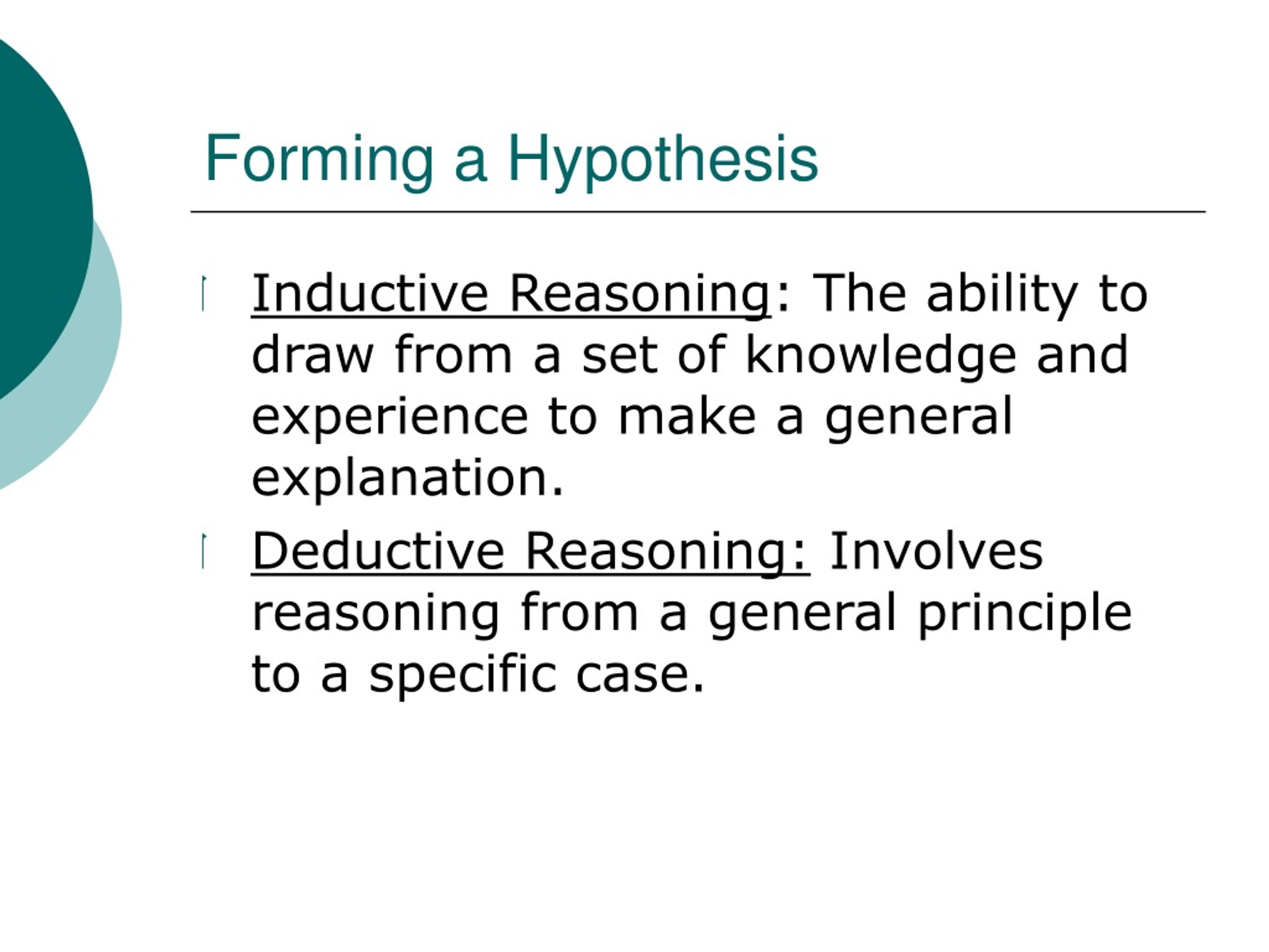 forming hypothesis definition