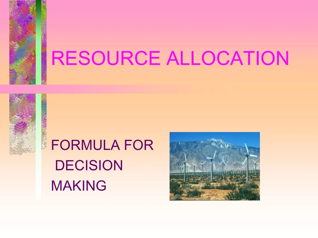 PPT - RESOURCE ALLOCATION PowerPoint Presentation, free download - ID ...