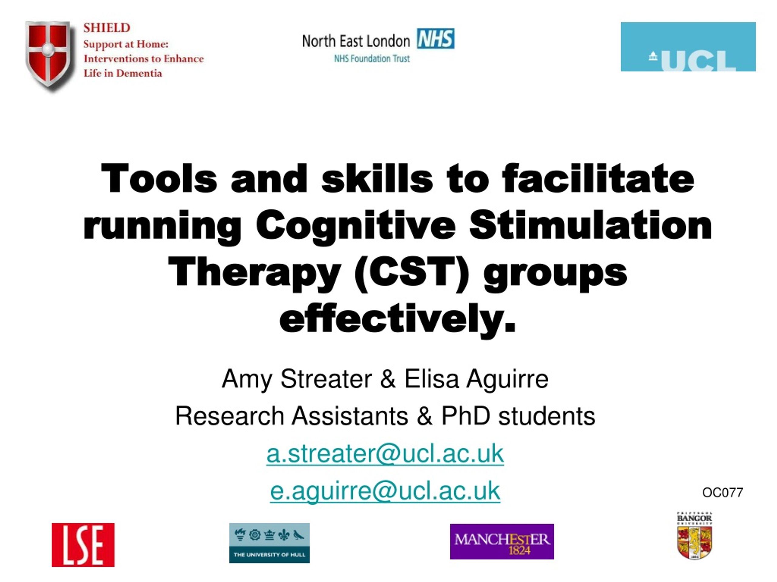 PPT - Tools And Skills To Facilitate Running Cognitive Stimulation ...