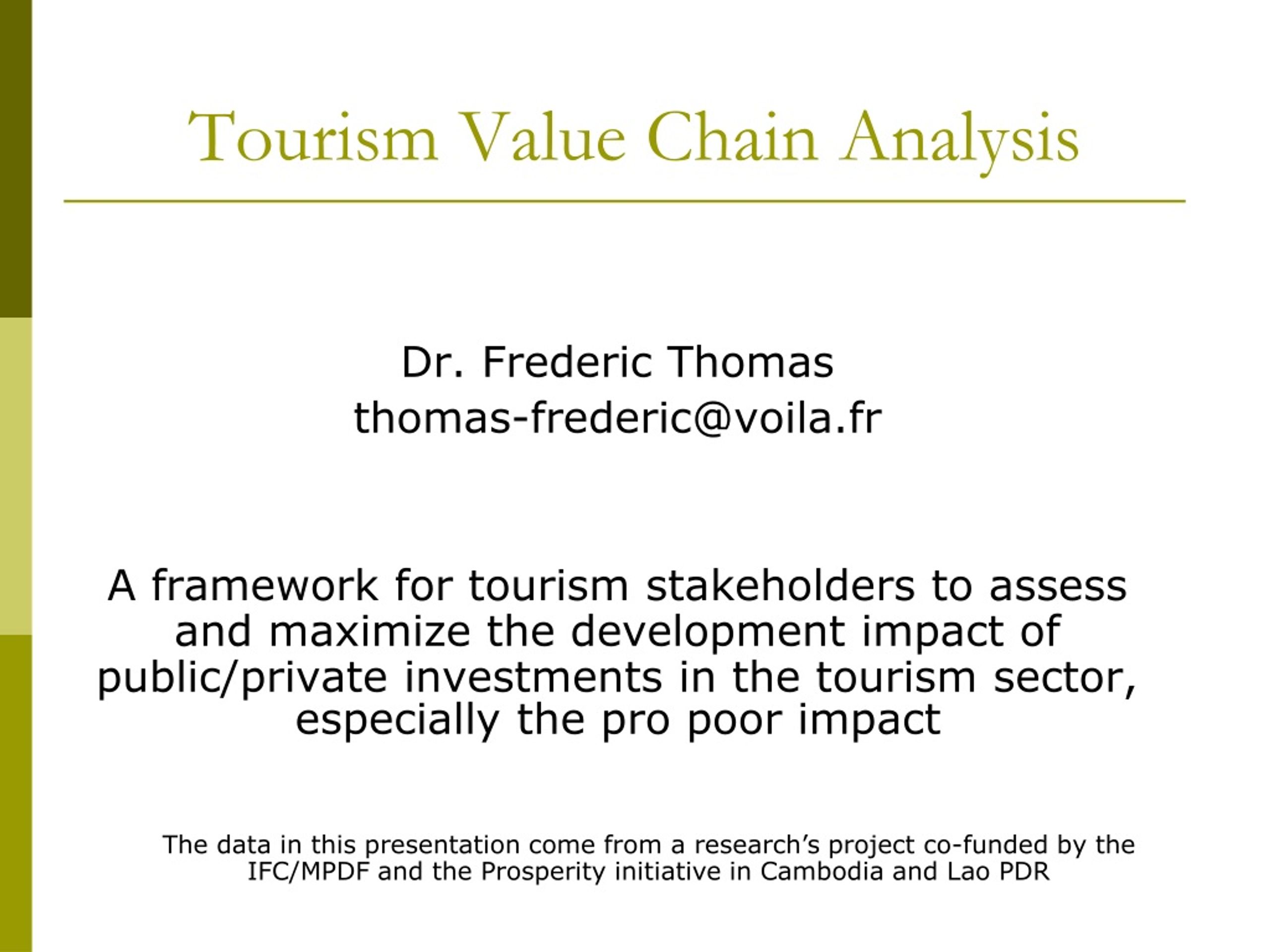 tourism value chain essay
