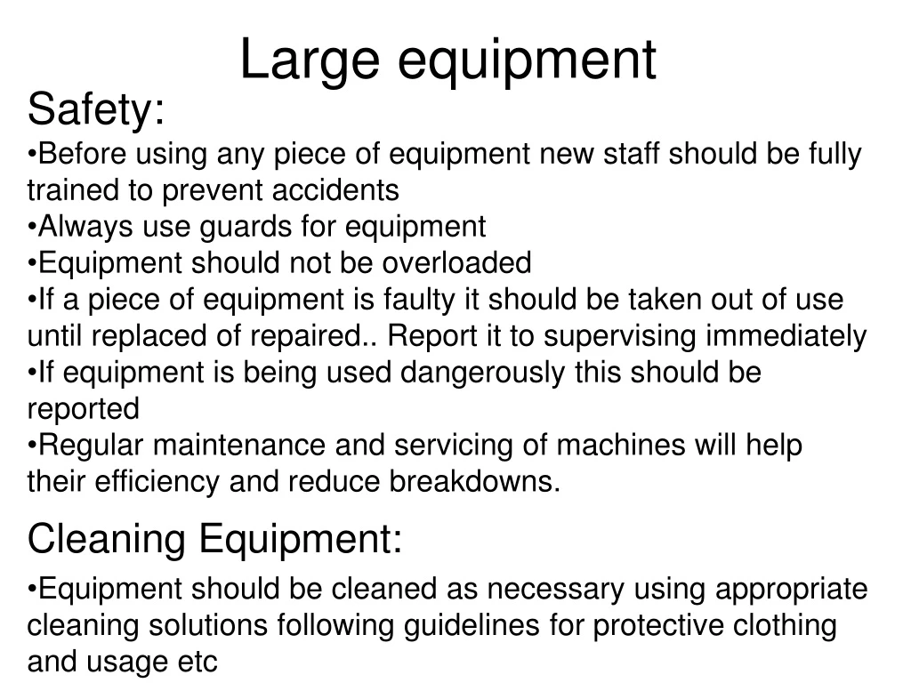 large equipment n.
