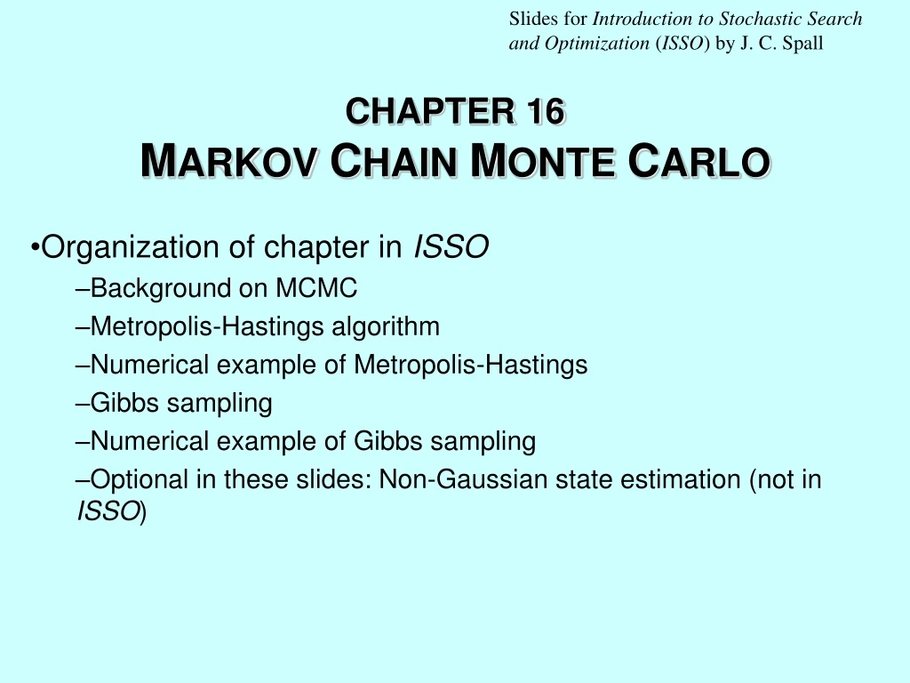 chapter 16 m arkov c hain m onte c arlo n.