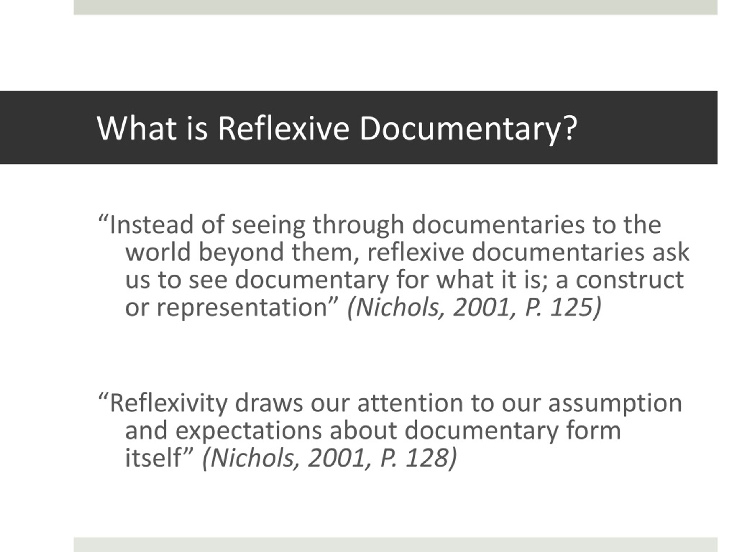 Documentary Reflexivity In Brazilian Cinema