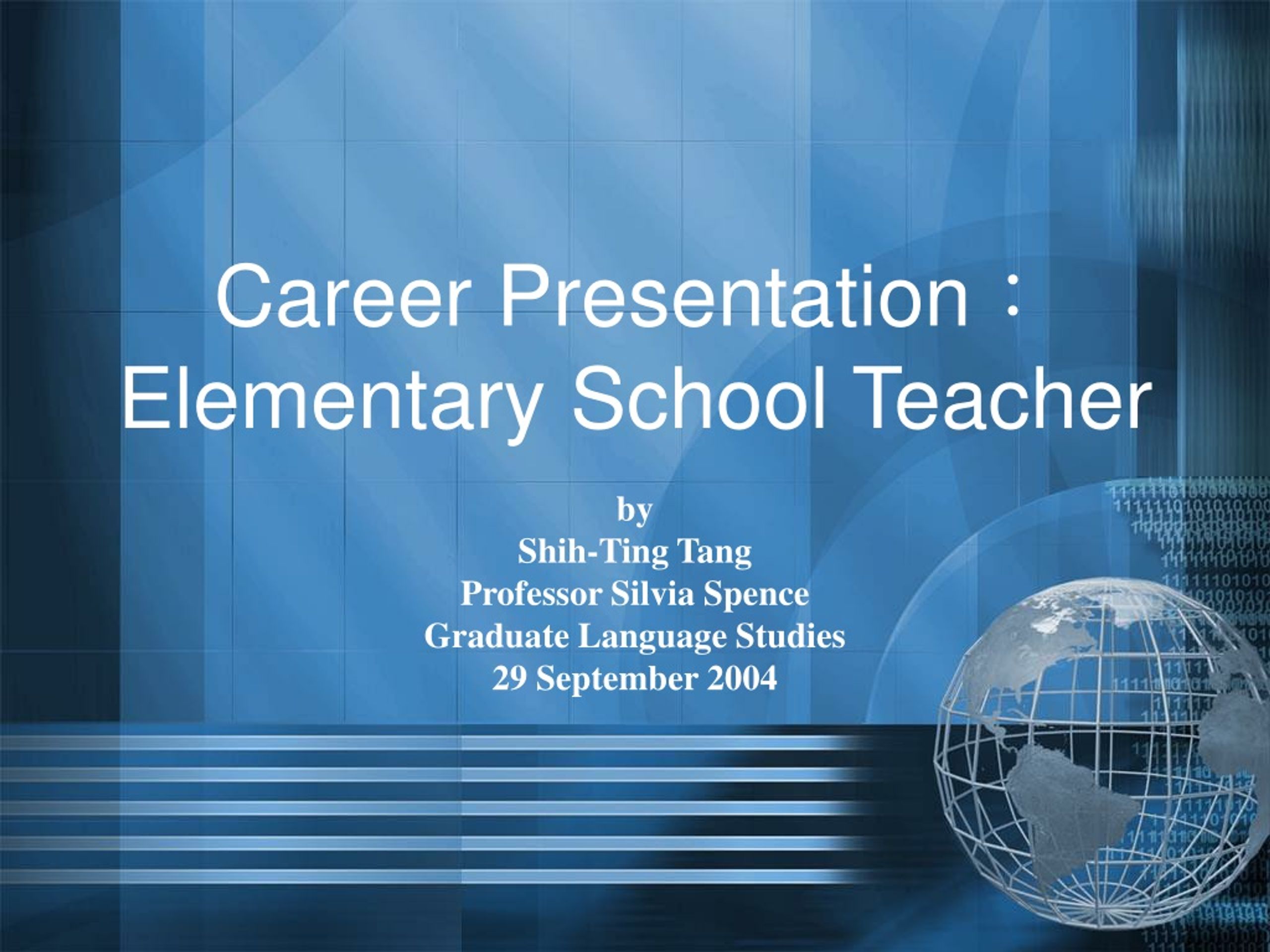 career presentation on teacher
