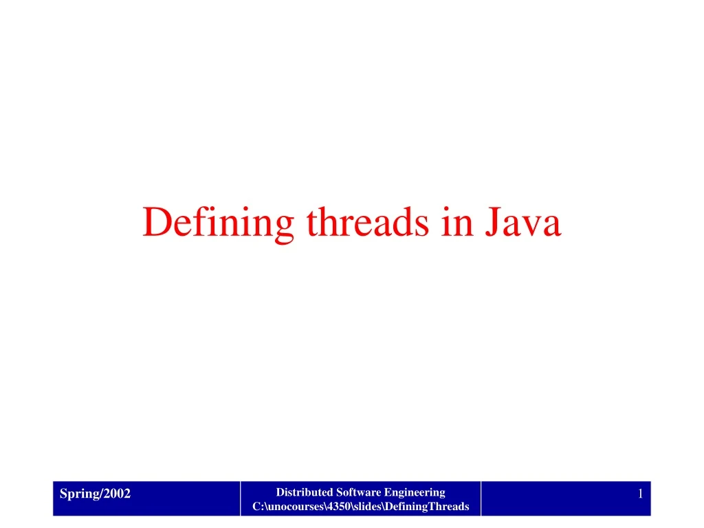 PPT Defining threads in Java PowerPoint Presentation, free download