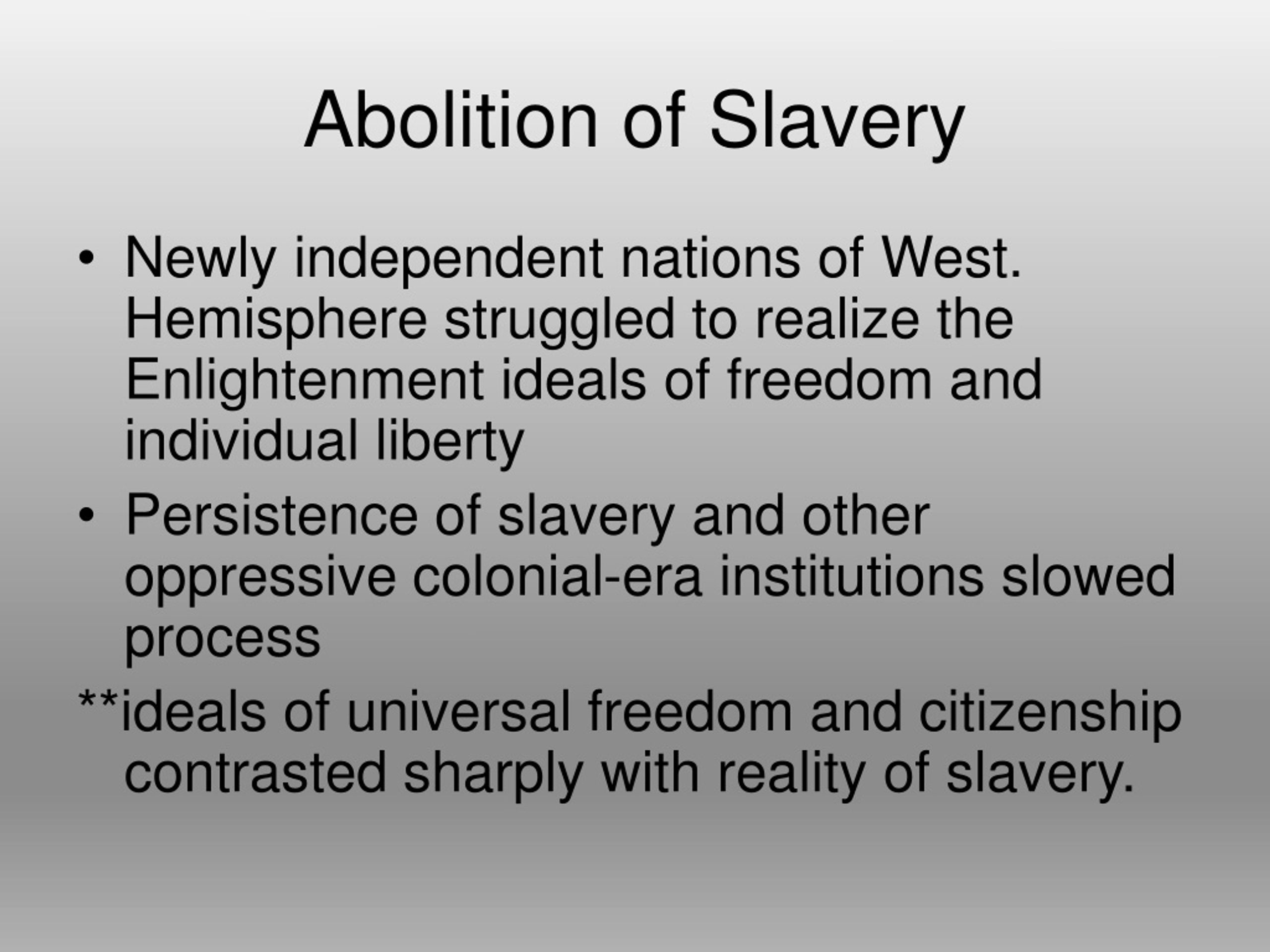 PPT - Abolition Of Slavery PowerPoint Presentation, Free Download - ID ...