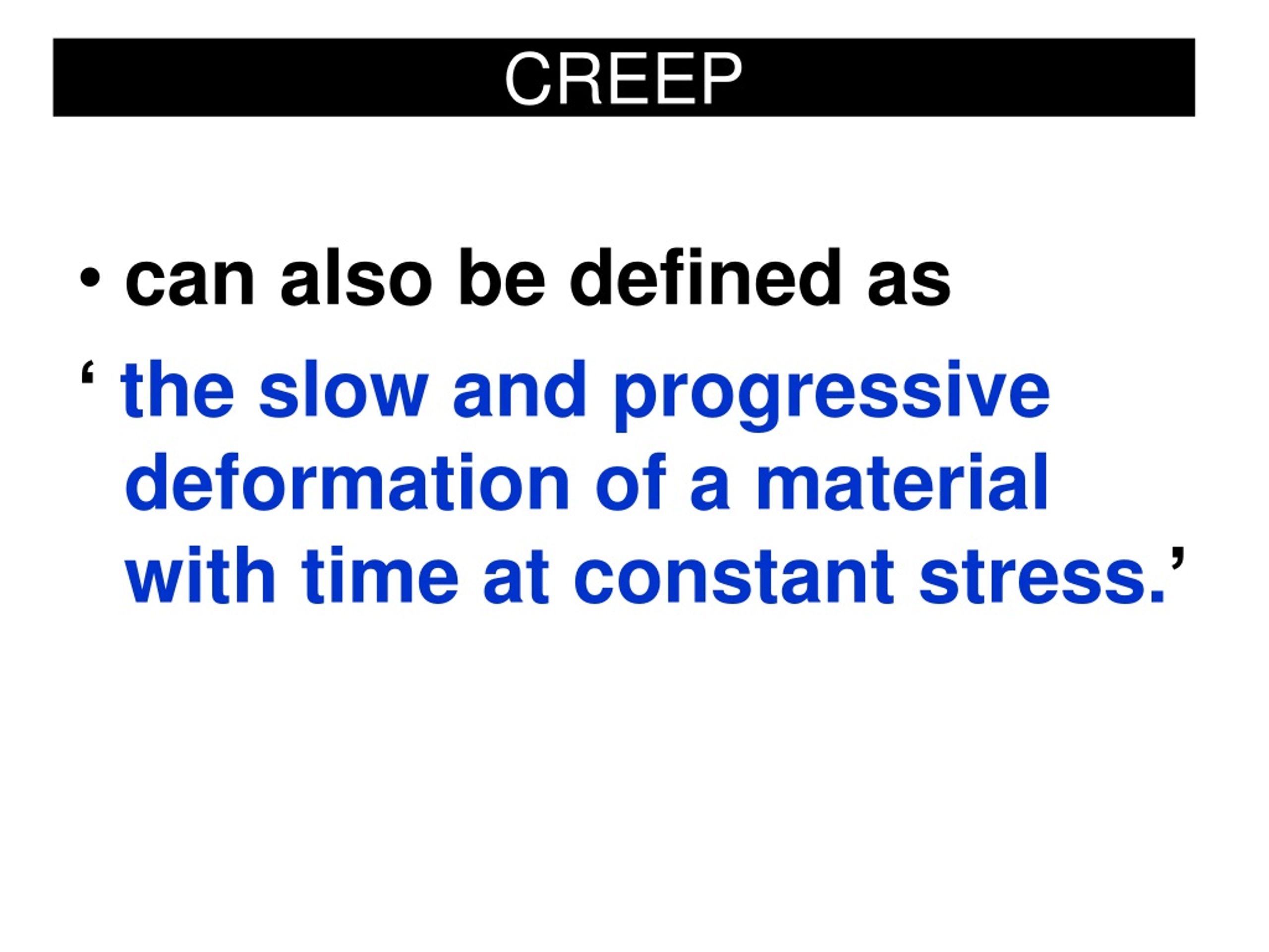 thesis creep definition