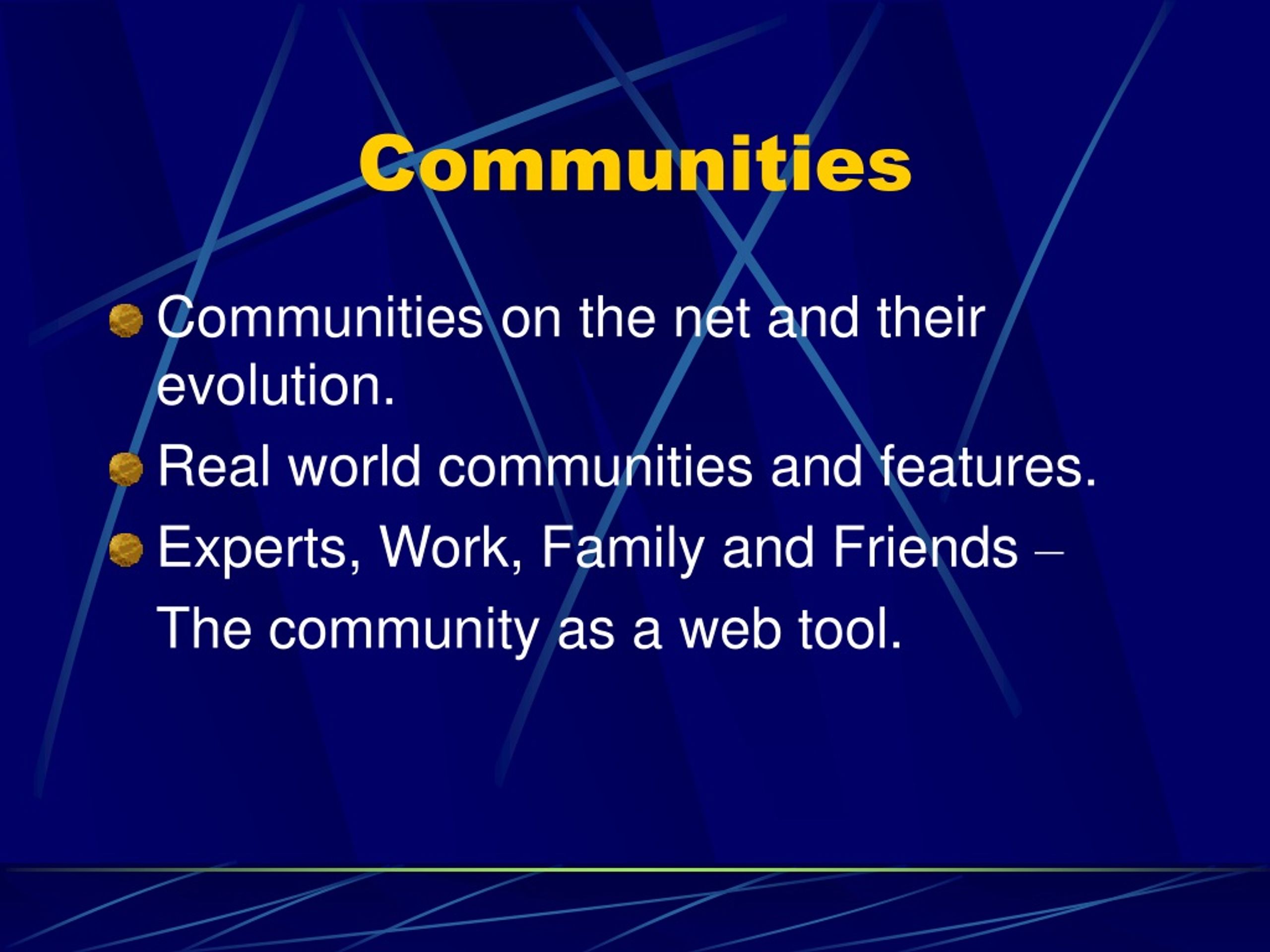 Ppt Communities Powerpoint Presentation Free Download Id9108178