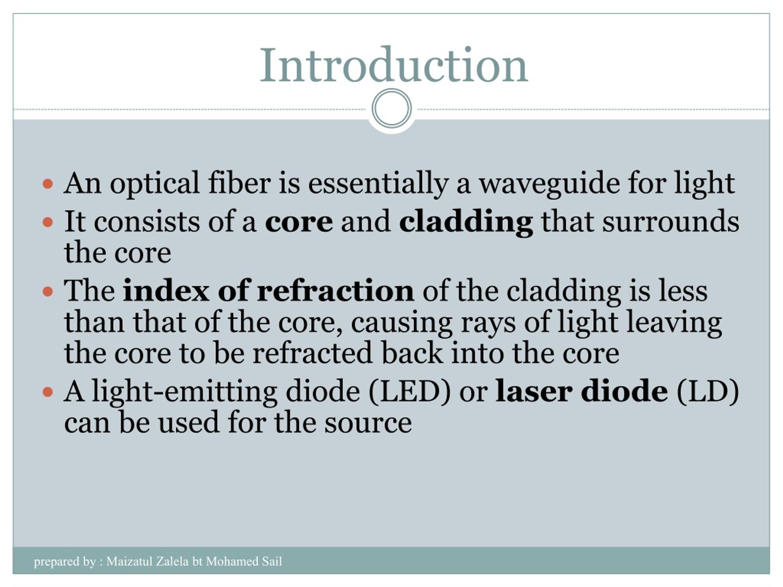 PPT - Chapter One: Introduction To Fiber Optics Communication System ...