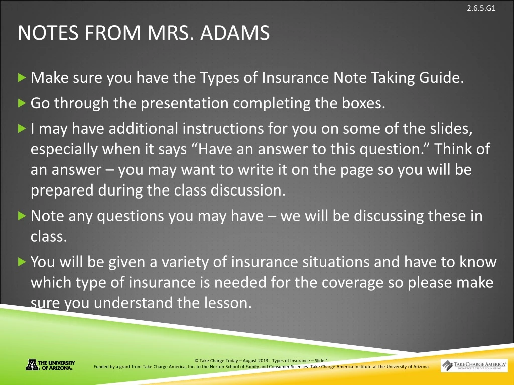 PPT Notes From Mrs Adams PowerPoint Presentation Free Download ID