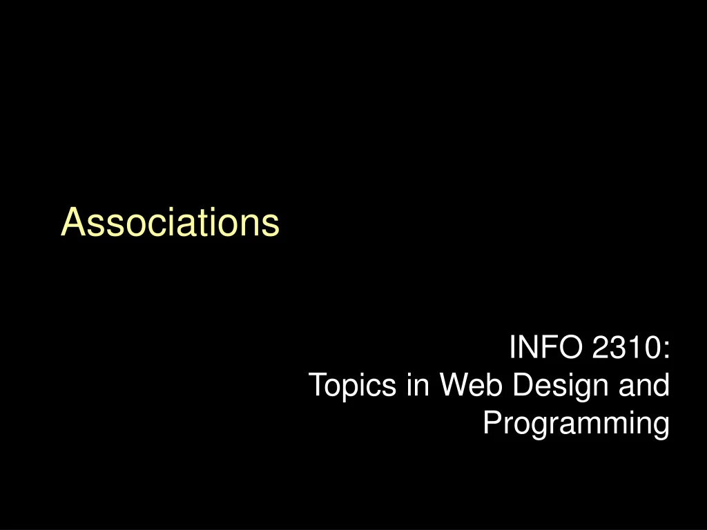 associations n.