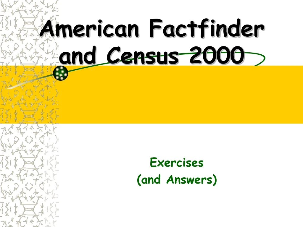 american factfinder and census 2000 n.