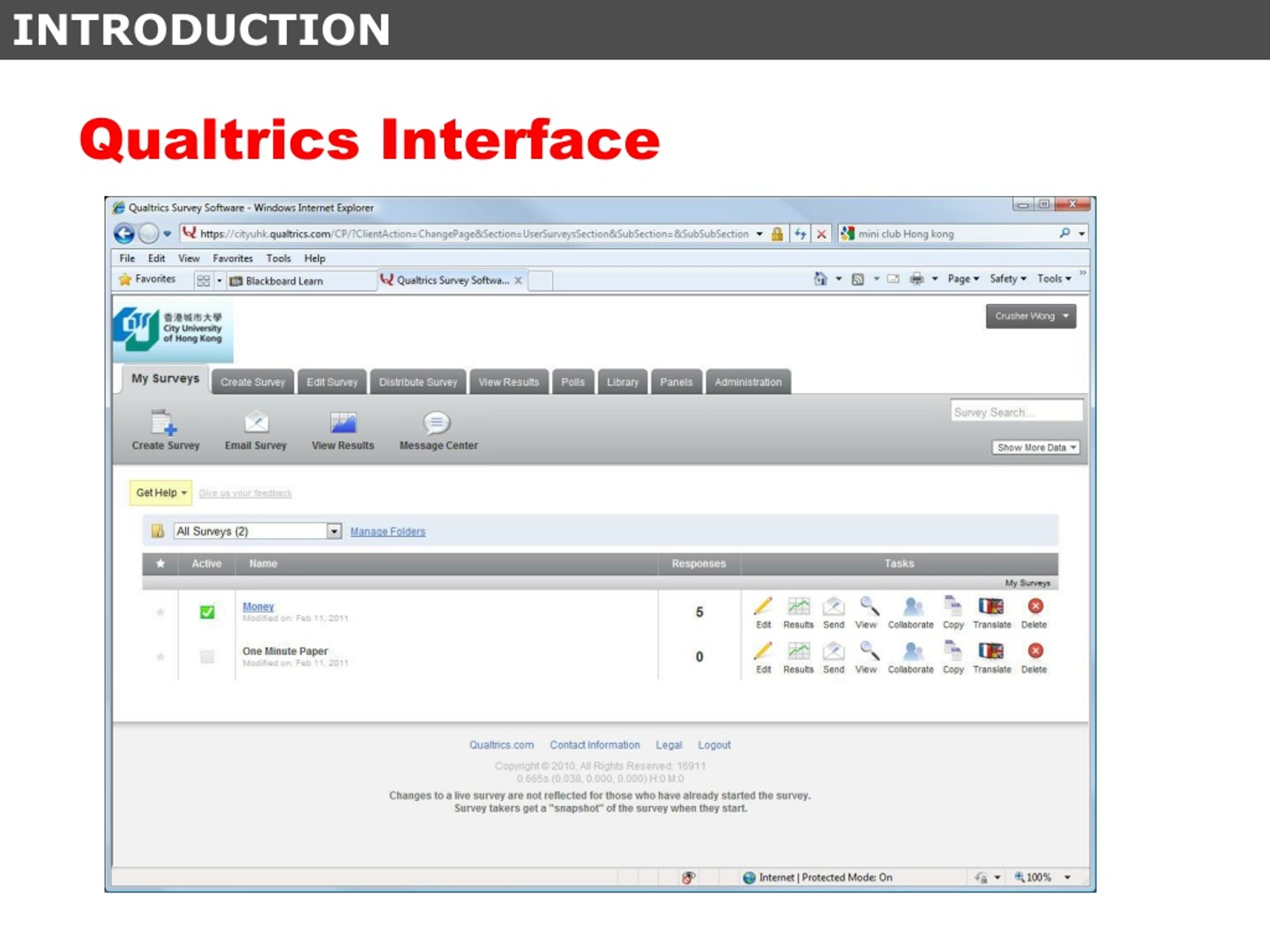 PPT - Introduction To Qualtrics For Online Survey & M-Learning ...