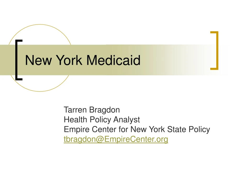 PPT New York Medicaid PowerPoint Presentation, free download ID9110641