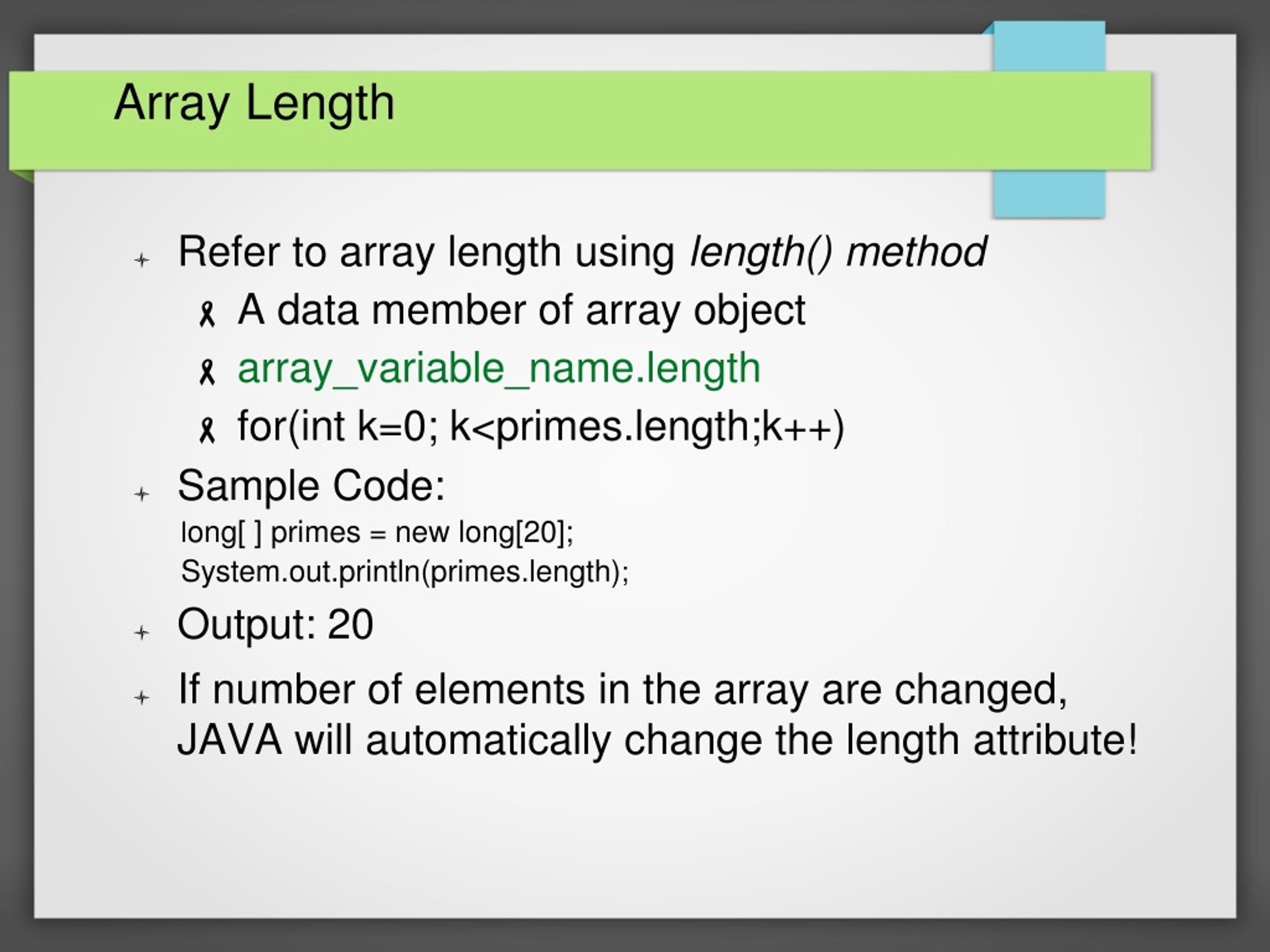 PPT - Arrays in JAVA PowerPoint Presentation, free download - ID:9110926