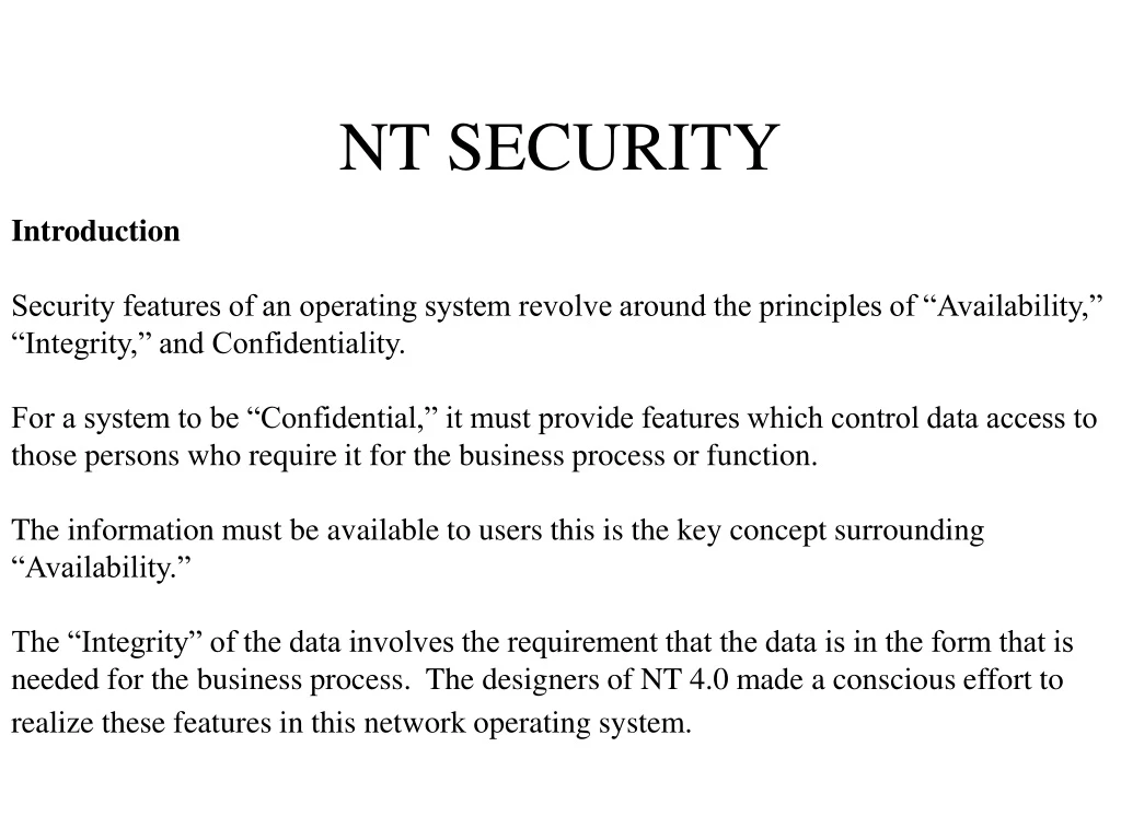 nt security n.