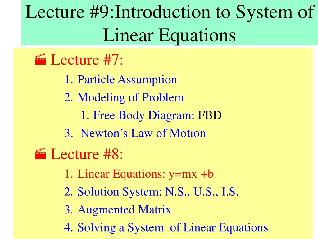 Ppt Lecture 9introduction To System Of Linear Equations Powerpoint Presentation Id9111191 7706