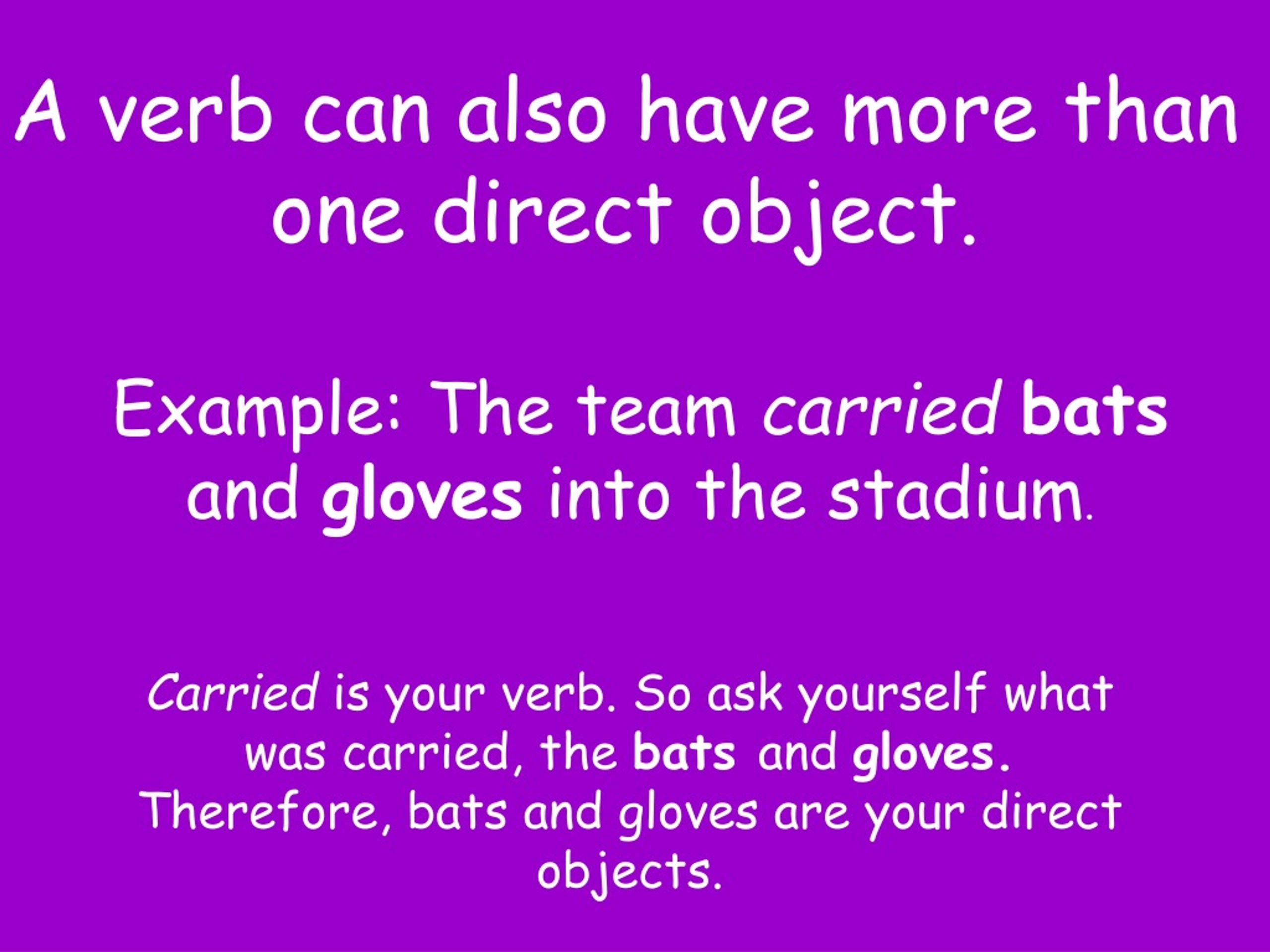 Ppt Direct And Indirect Objects And Transitive And Intransitive Verbs Powerpoint Presentation