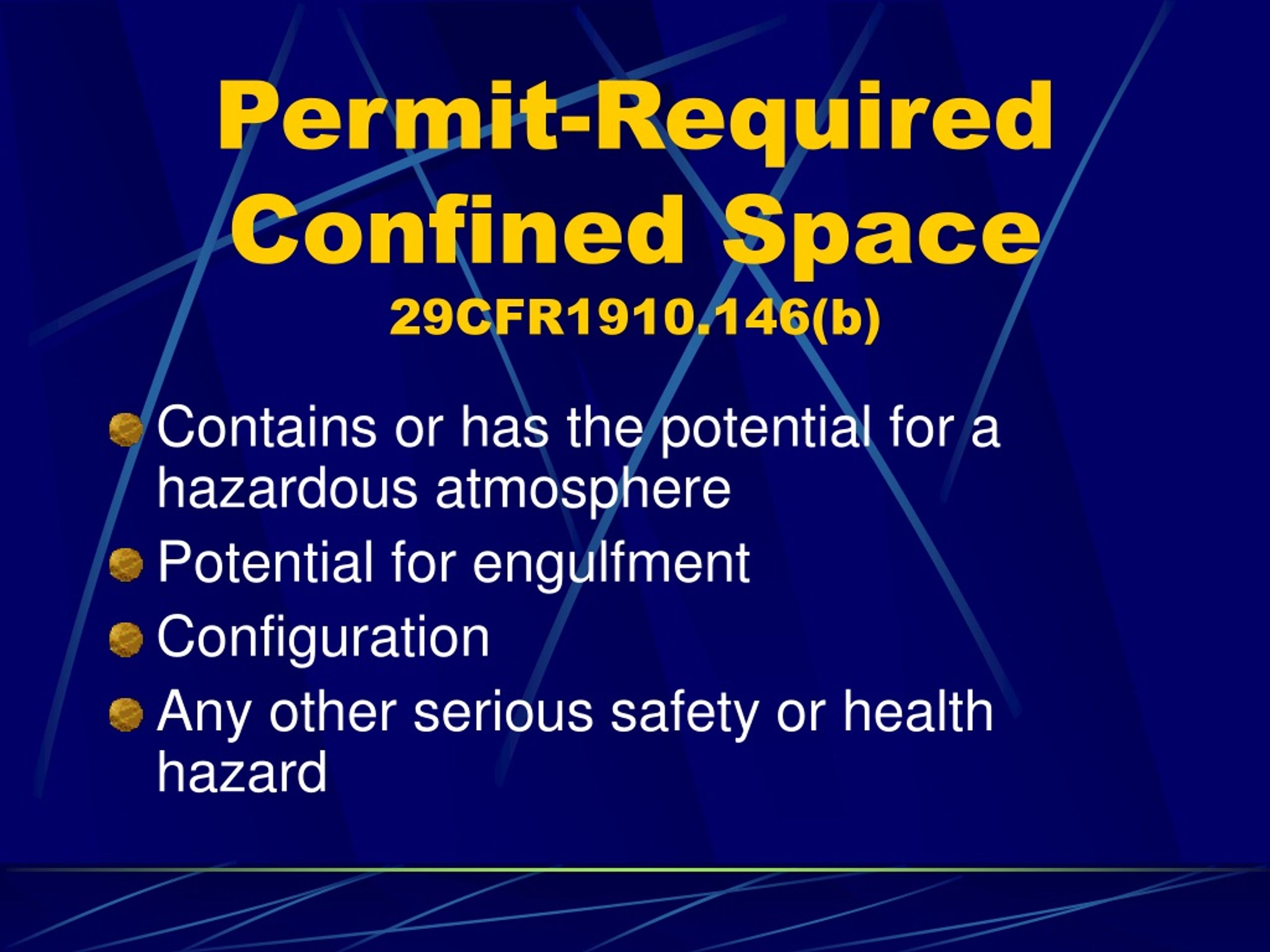 PPT - PERMIT REQUIRED CONFINED SPACE PowerPoint Presentation, Free ...