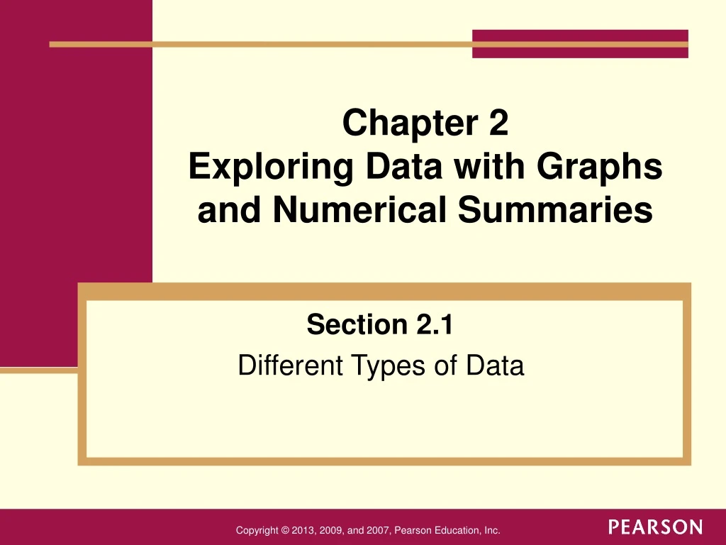 Ppt Chapter 2 Exploring Data With Graphs And Numerical Summaries