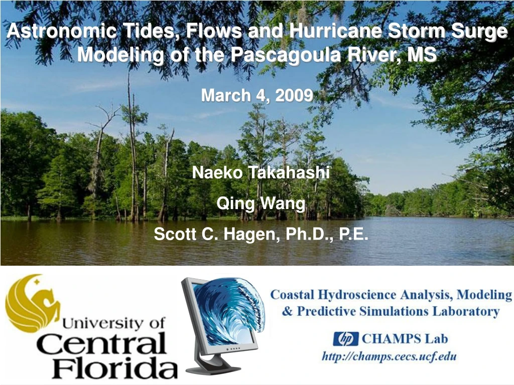 PPT Astronomic Tides, Flows and Hurricane Storm Surge Modeling of the