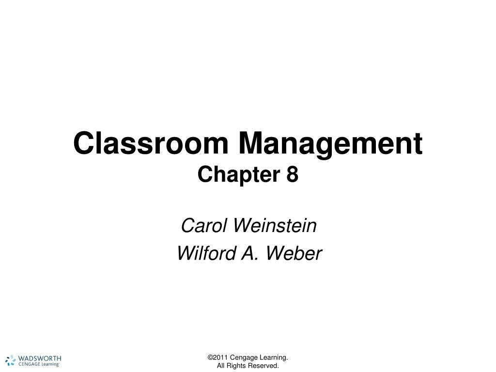 classroom management chapter 8 n.