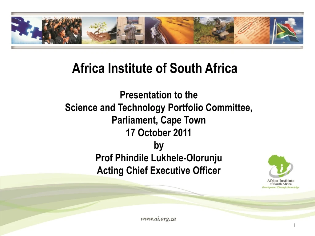 PPT - Africa Institute of South Africa PowerPoint Presentation, free ...