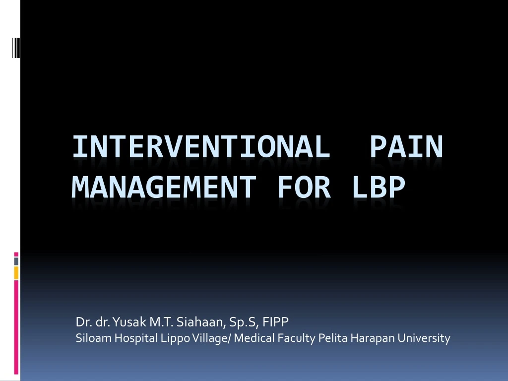PPT - Interventional Pain Management for LBP PowerPoint Presentation ...