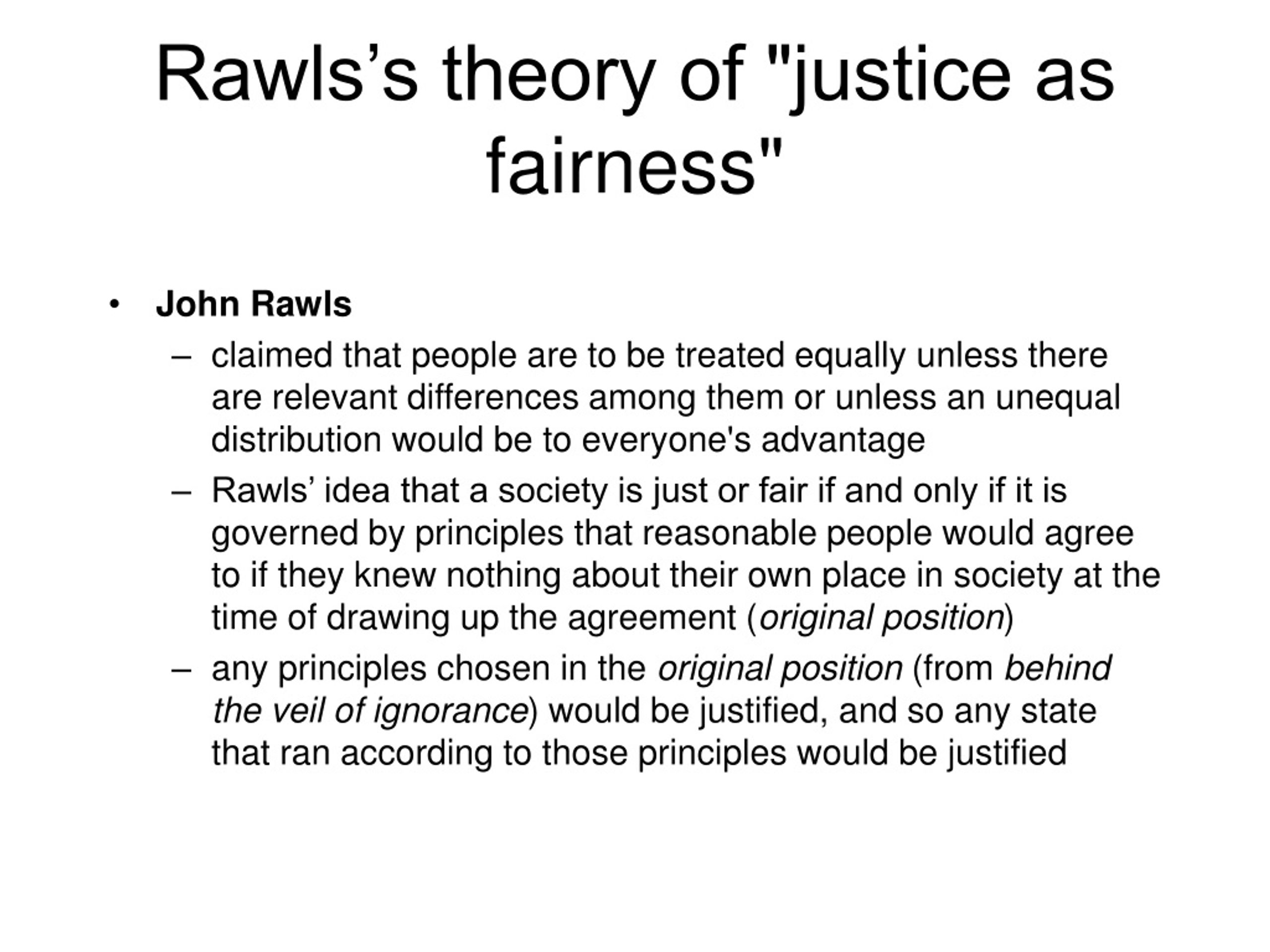 John Rawls: The Benefits Of Natural Talents