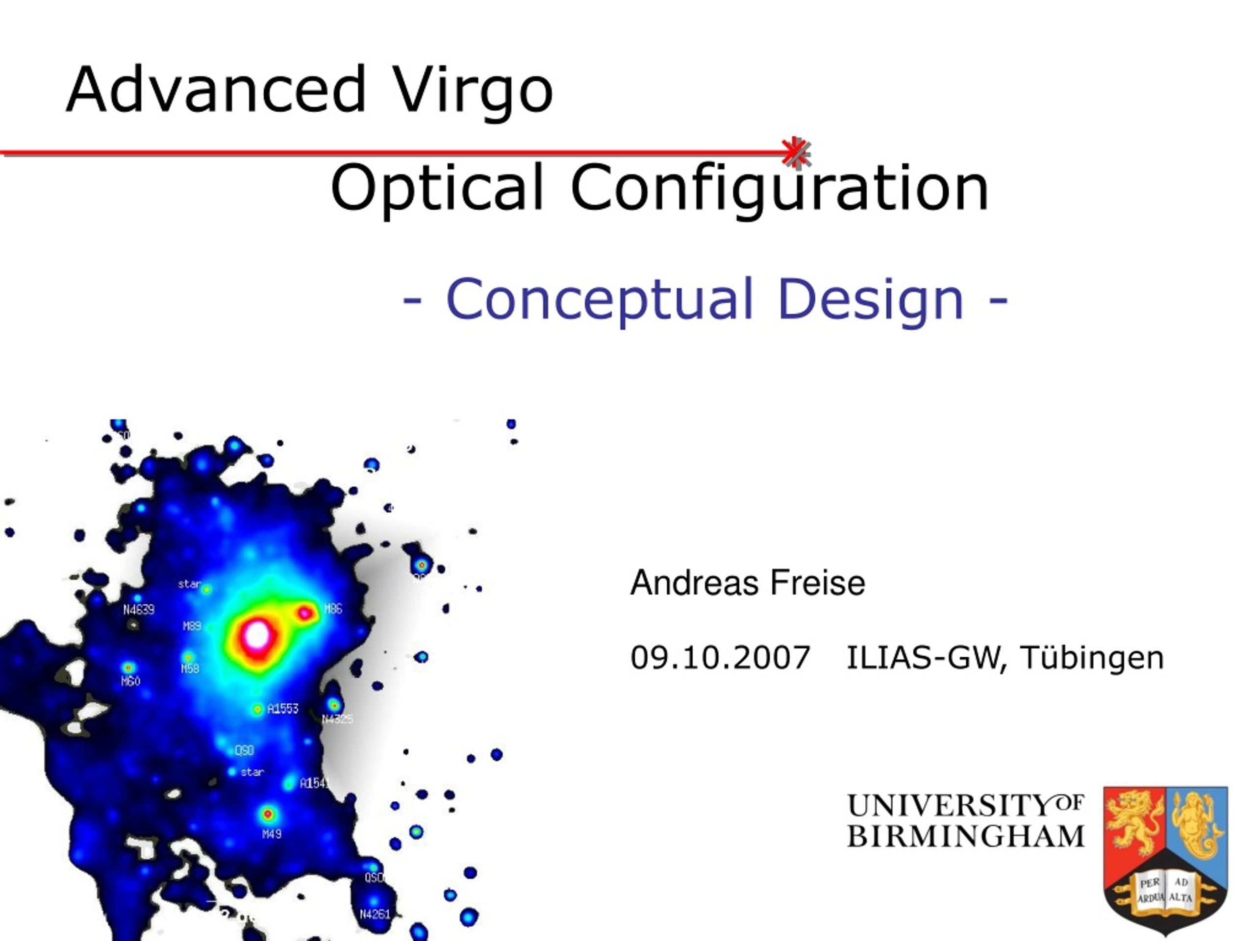 PPT - Advanced Virgo Optical Configuration PowerPoint Presentation - ID ...