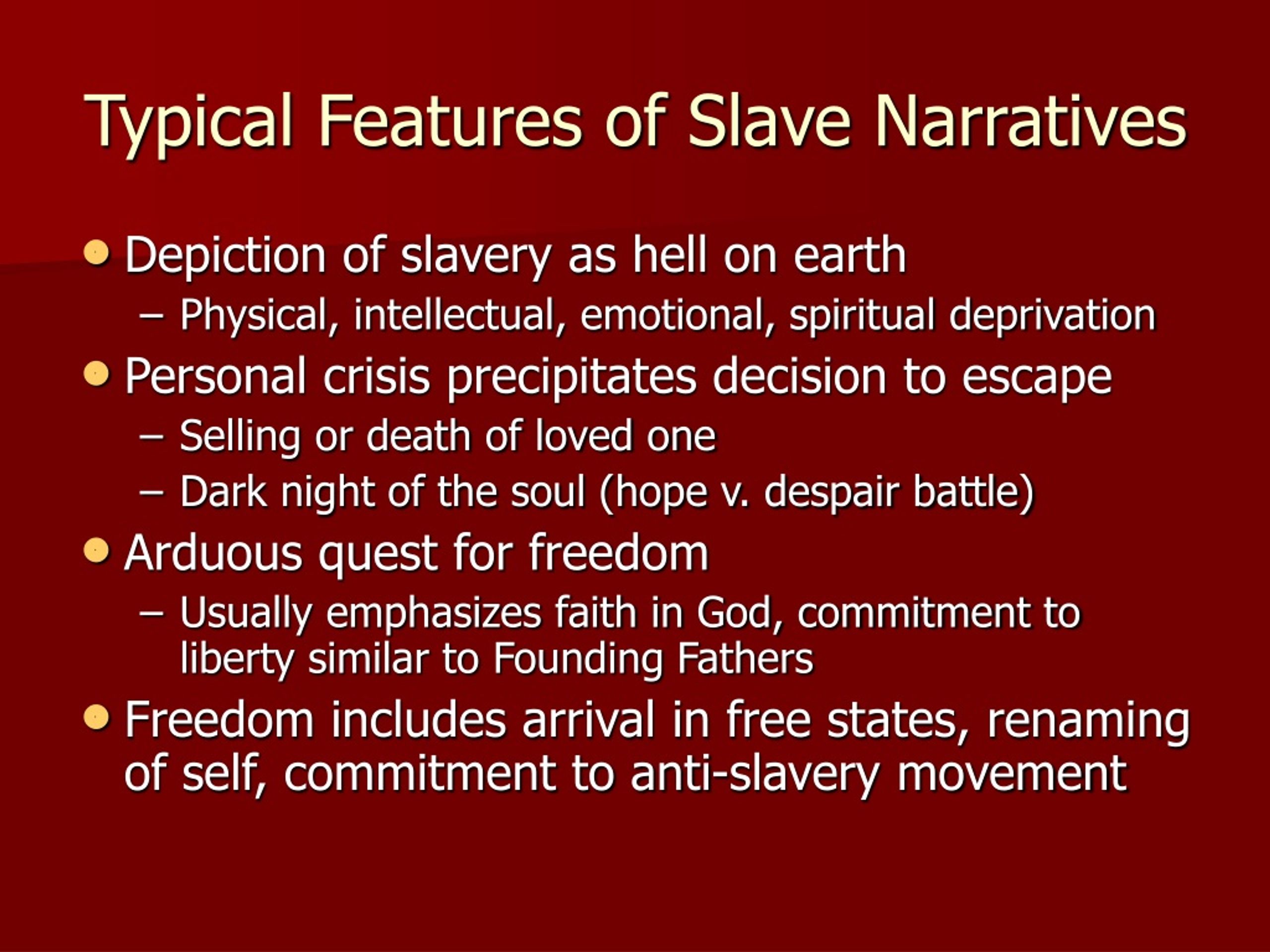 Ppt Slave Narratives And The Writing Of Frederick Douglass Powerpoint Presentation Id