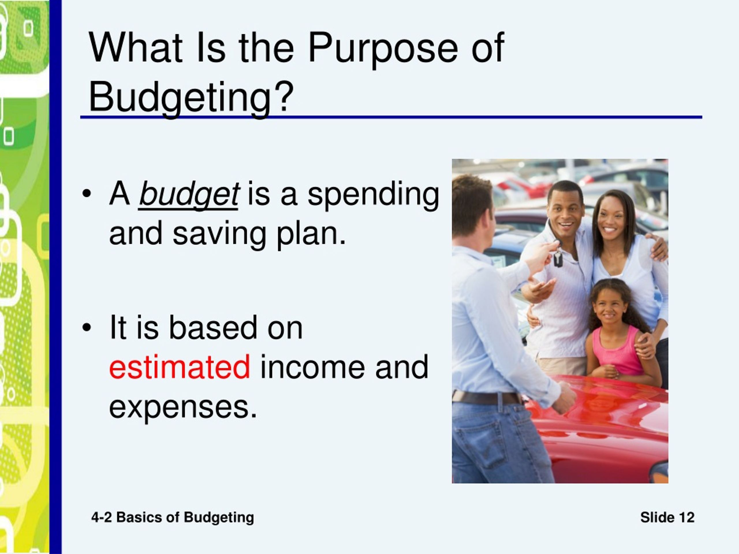 purpose of budget presentation