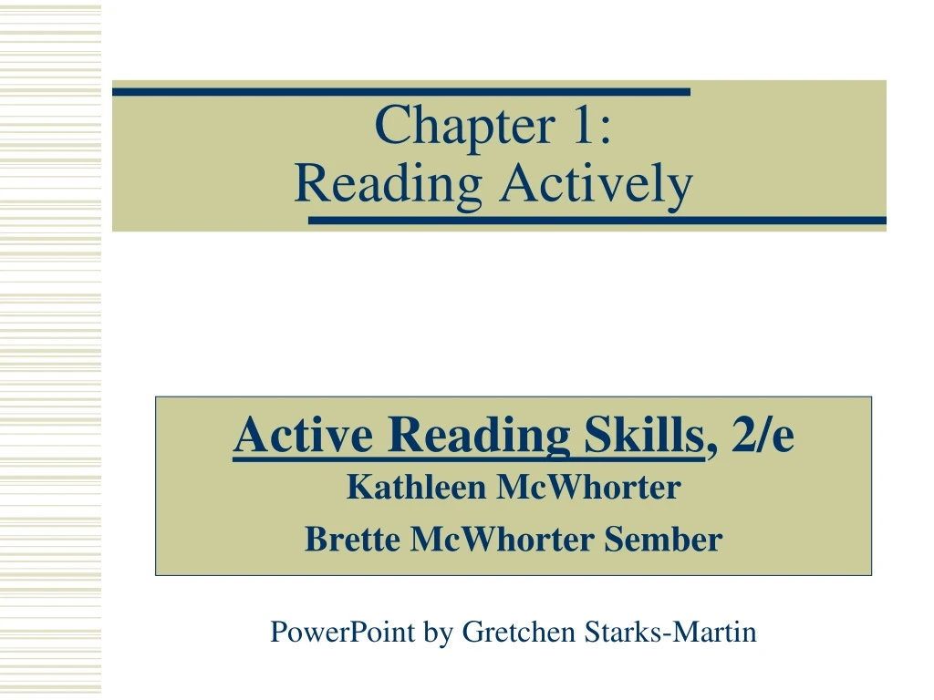 chapter 1 reading actively n.