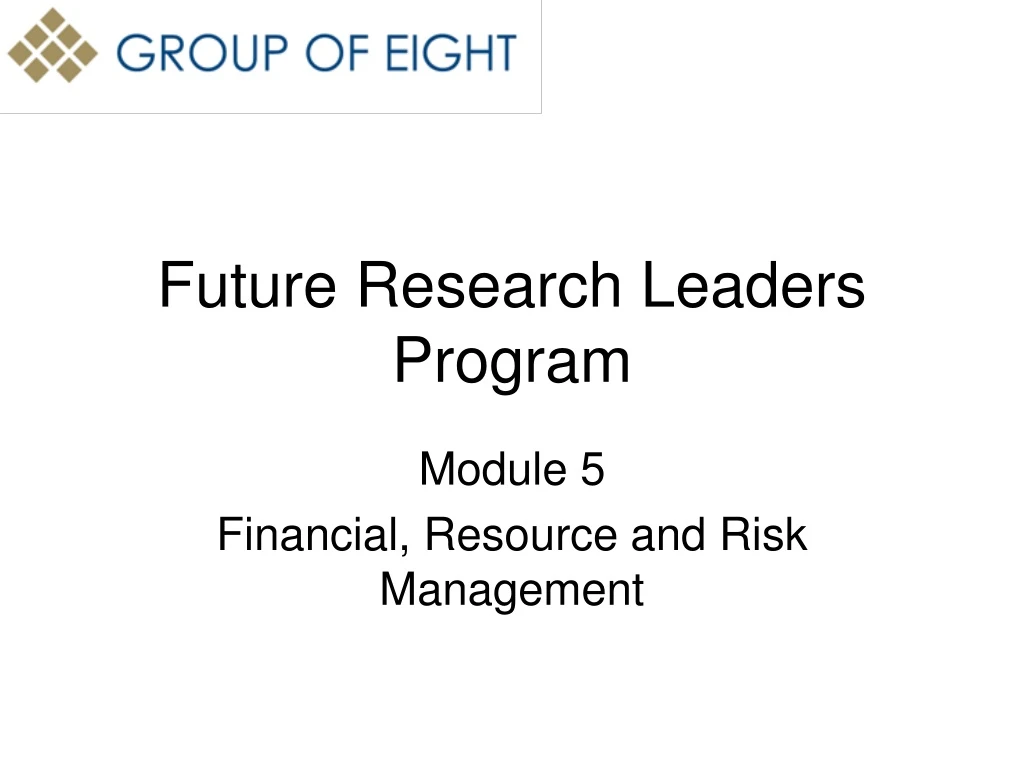 future research leaders program