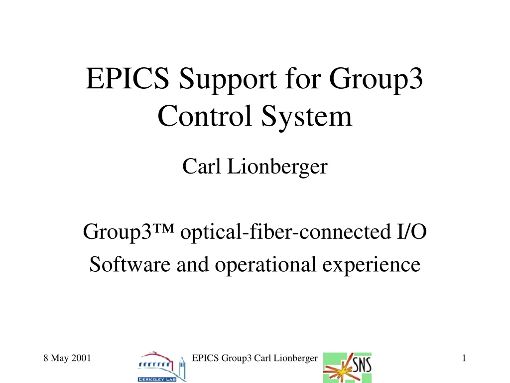 epics support for group3 control system n.