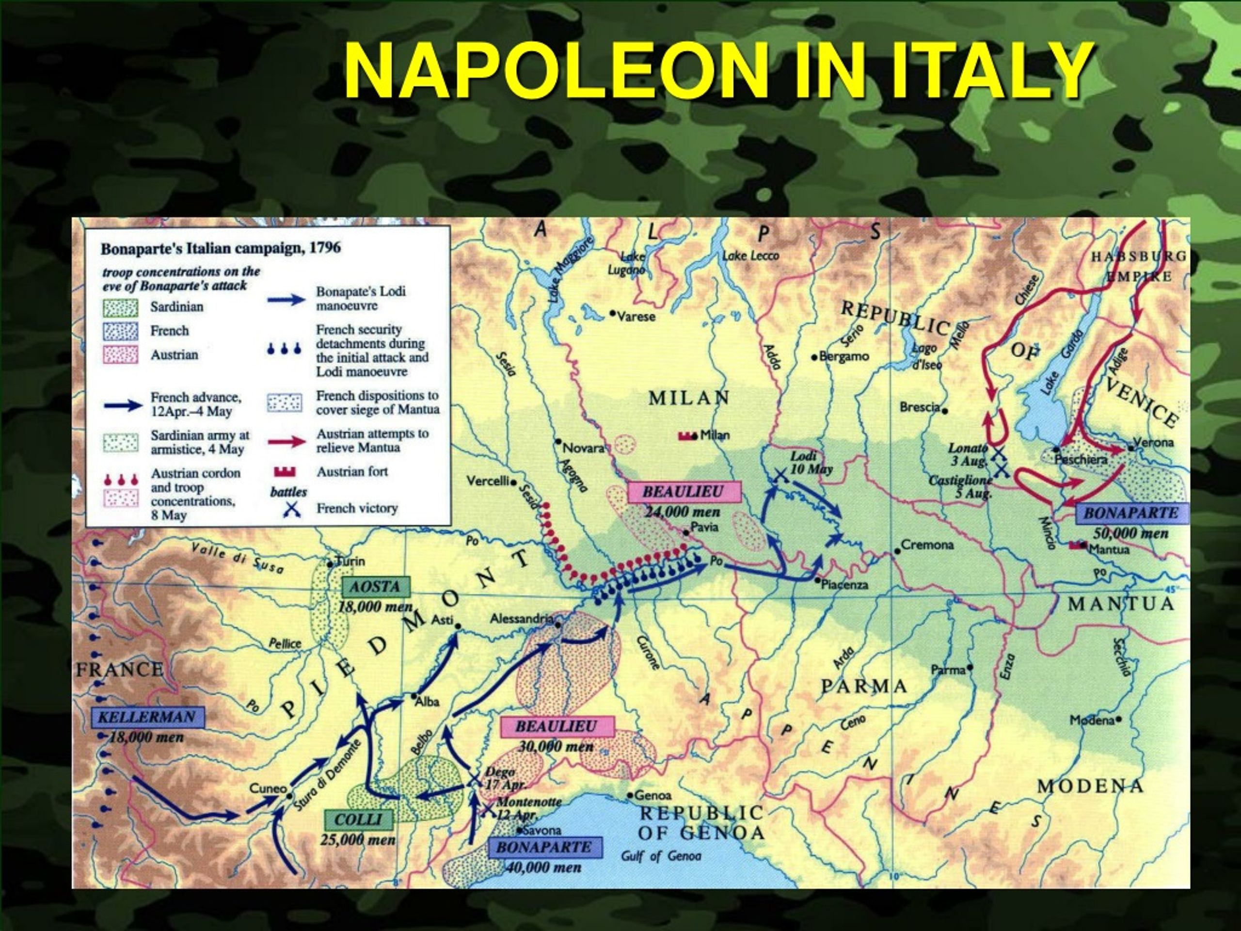 Napoleon Italy Map