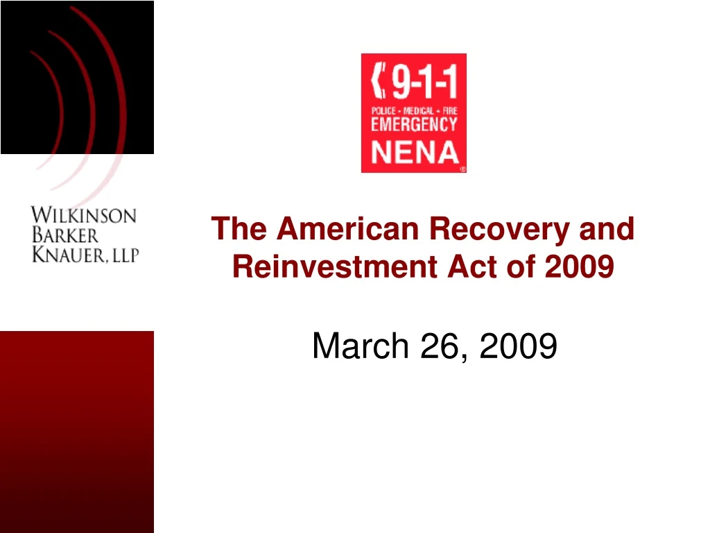 the american recovery and reinvestment act of 2009 n.