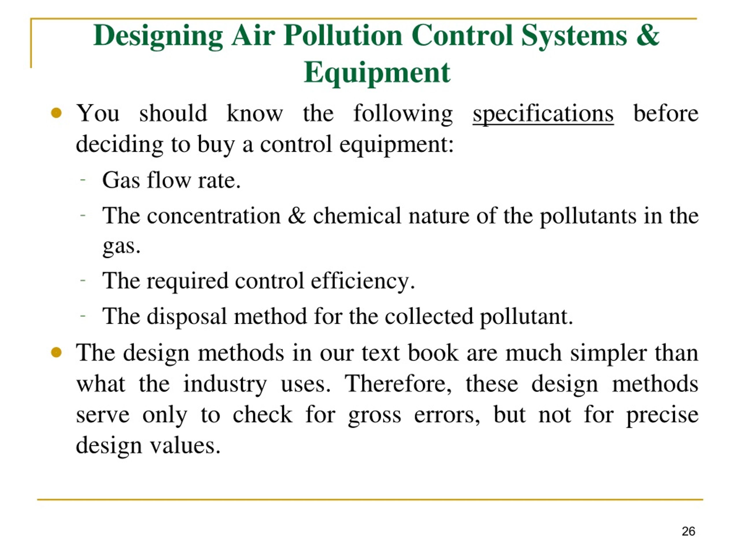 PPT - Air Pollution Control EENV 4313 PowerPoint Presentation, free ...