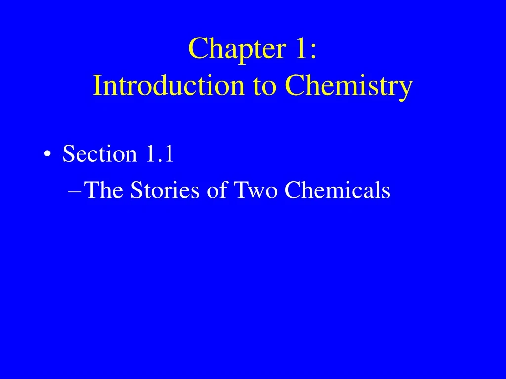 PPT - Chapter 1: Introduction To Chemistry PowerPoint Presentation ...