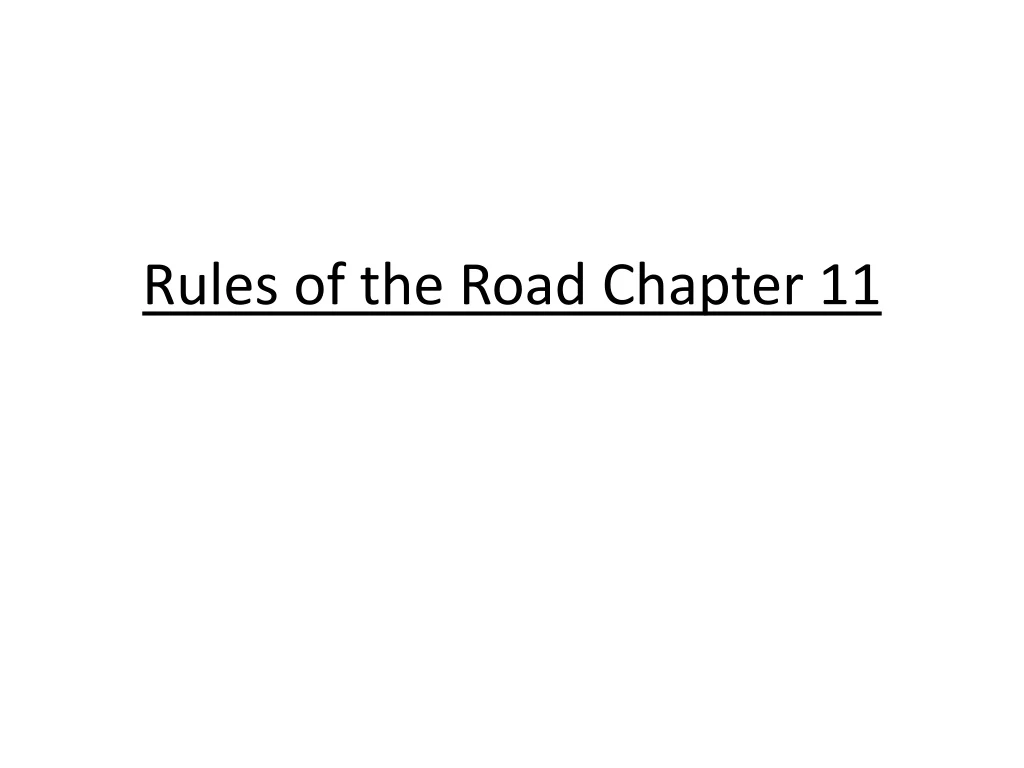 PPT Rules of the Road Chapter 11 PowerPoint Presentation, free