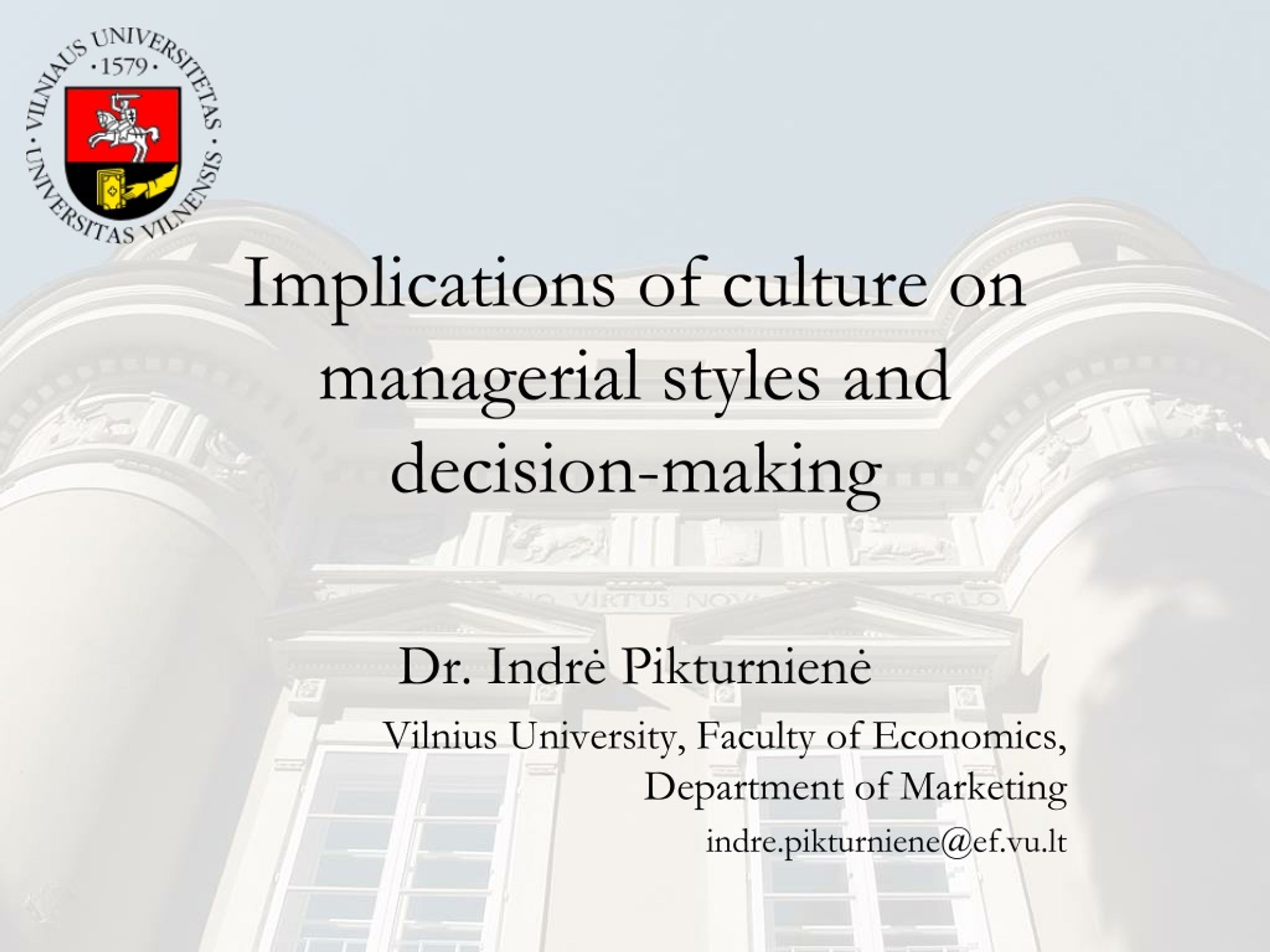 managerial decision affected by culture