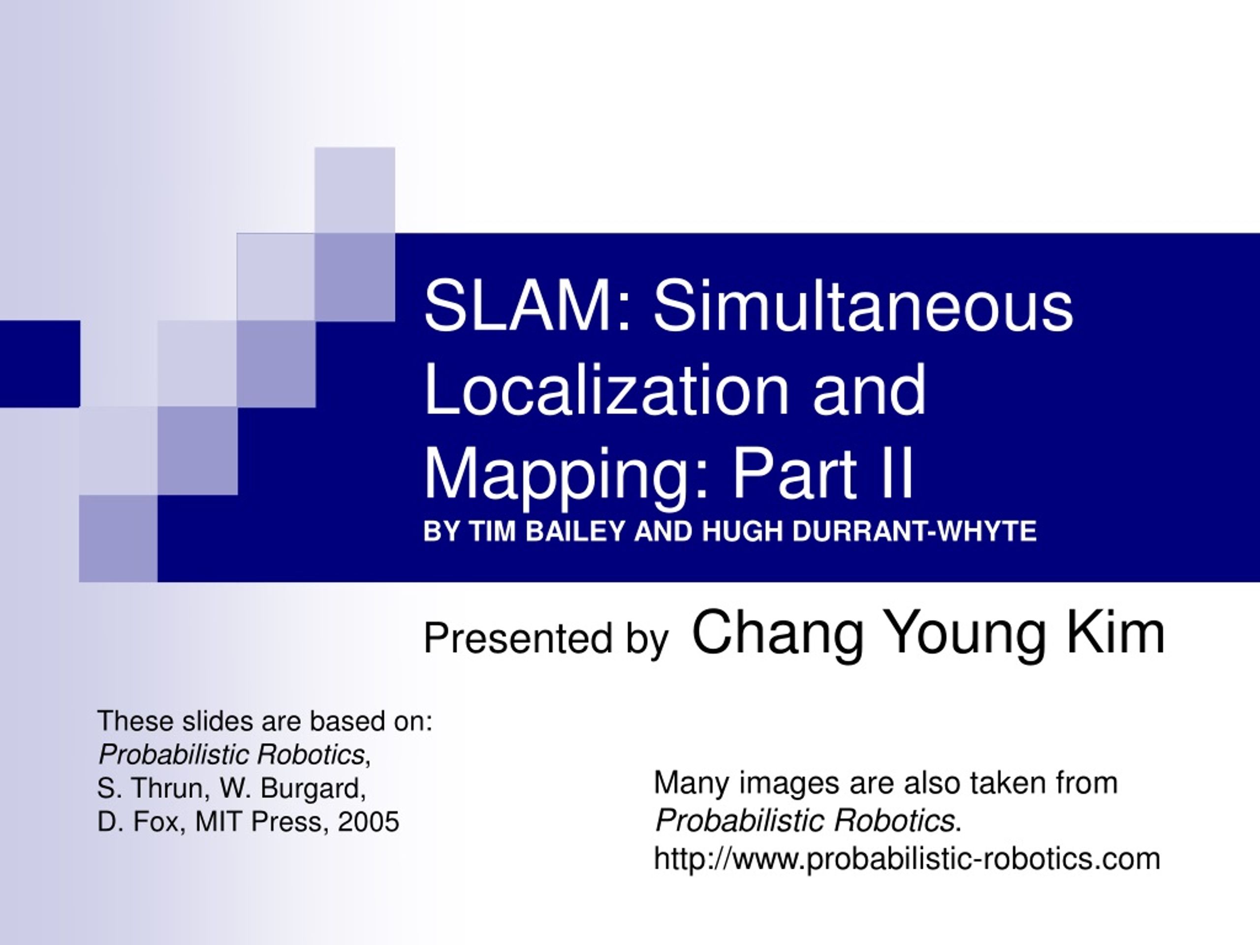 Probabilistic robotics by sales thrun