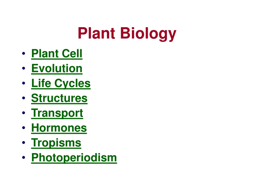 PPT Plant Biology PowerPoint Presentation, free download ID9121671